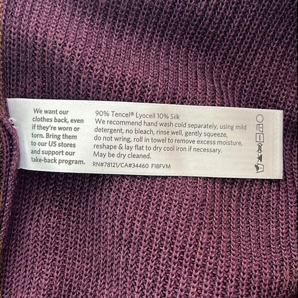 Eileen Fisher Tencel Silk Blend Turtleneck Sweater Top Size XL - Picture 6 of 6